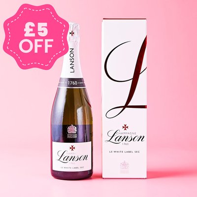 Lanson Le White Label Sec Champagne 75cl Gift Box