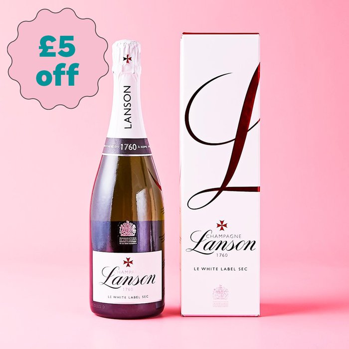 Lanson Le White Label Sec Champagne 75cl Gift Box