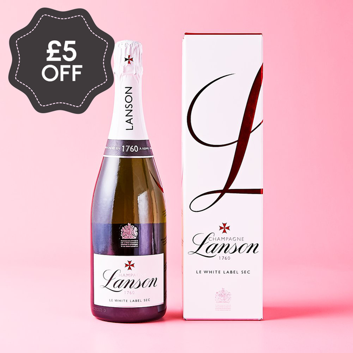 Lanson Le White Label Sec Champagne 75cl Gift Box