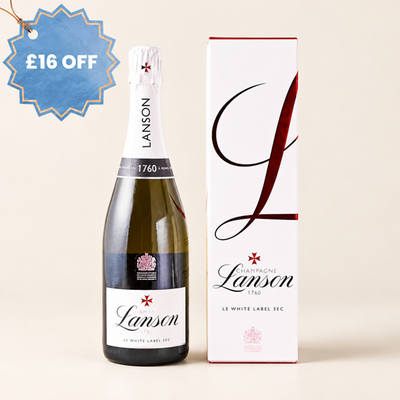 Lanson Le White Label Sec Champagne 75cl Gift Box