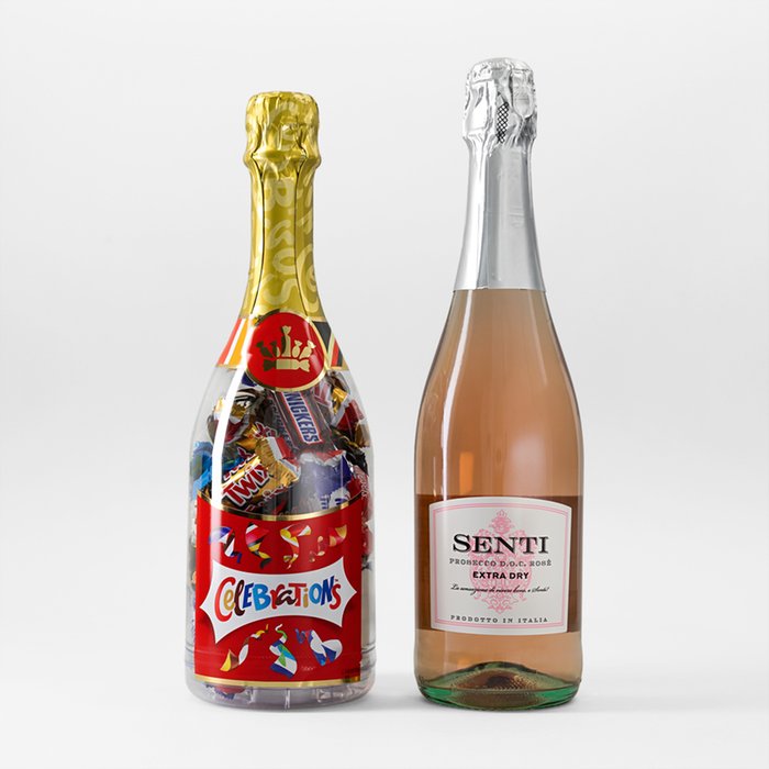 Celebrations Bottle & Rose Prosecco