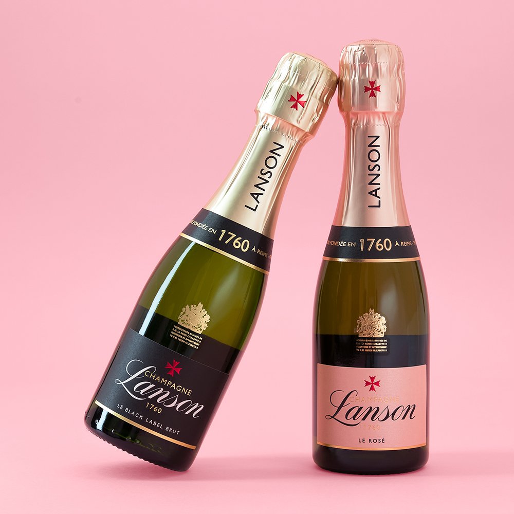 Mini Lanson Champagne X2 20Cl Gift Set