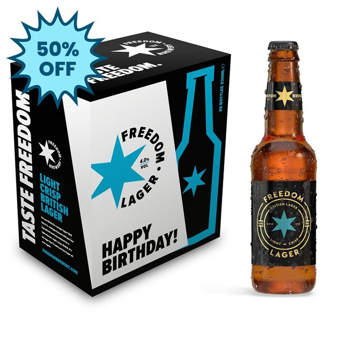 Happy Birthday Freedom Brewery Lager 6x330ml