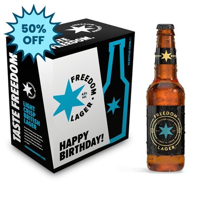 Happy Birthday Freedom Brewery Lager 6x330ml
