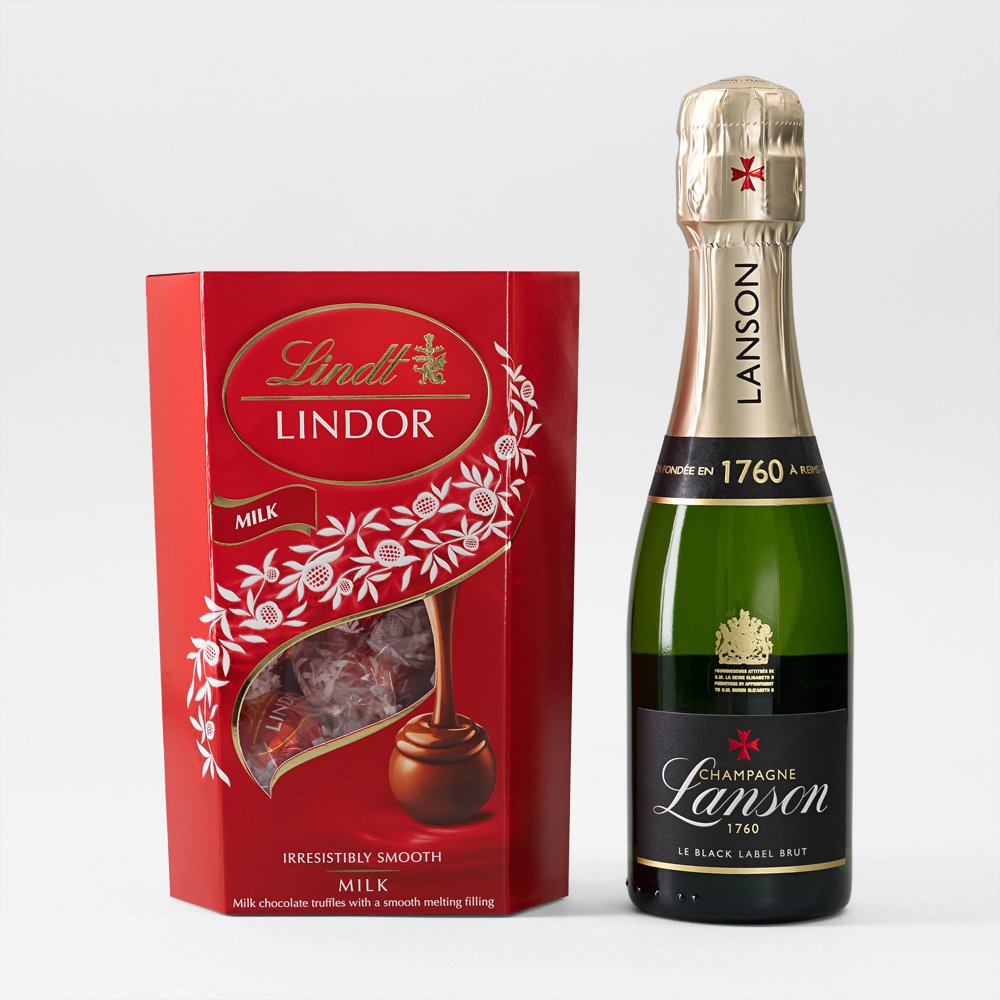 Lanson Le Black CrÃ©ation Brut Nv 20Cl & Lindor Original Truffles (200G)