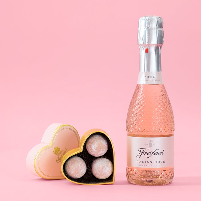 Mini Freixenet Sparkling Rosé 20cl & Charbonnel et Walker Pink Truffles Gift Set