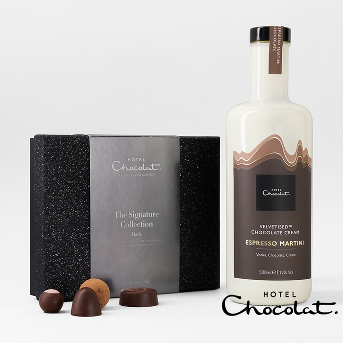 Hotel Chocolat Dark Signature & Velvetised Espresso Martini Cream Gift Set