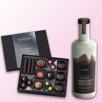 Hotel Chocolat Dark Signature & Velvetised Espresso Martini Cream Gift Set