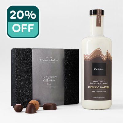 Hotel Chocolat Dark Signature & Velvetised Espresso Martini Cream Gift Set
