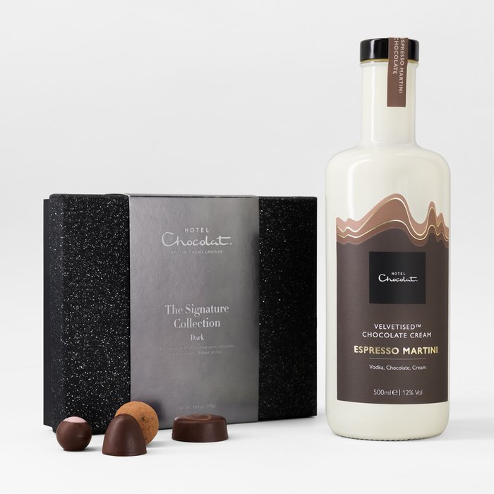 Hotel Chocolat Dark Signature & Velvetised Espresso Martini Cream Gift Set