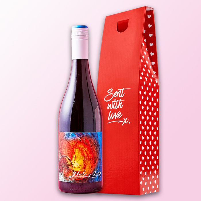 Sent With Love Hielo y Fuego Merlot Gift Box