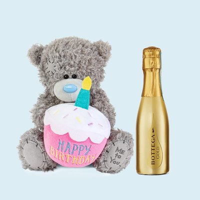 Tatty Teddy Birthday Cupcake Bear & Bottega Gold 20cl Gift Set