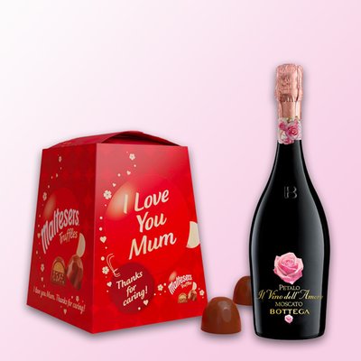 Maltesers I Love You Mum 200g & Bottega Petalo 75cl Gift Set