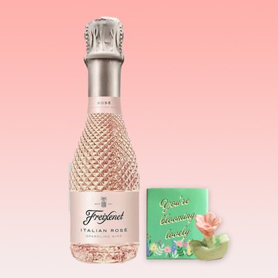 Freixenet Sparkling Rose 20cl & You're Blooming Lovely Matchbox Token Gift Set