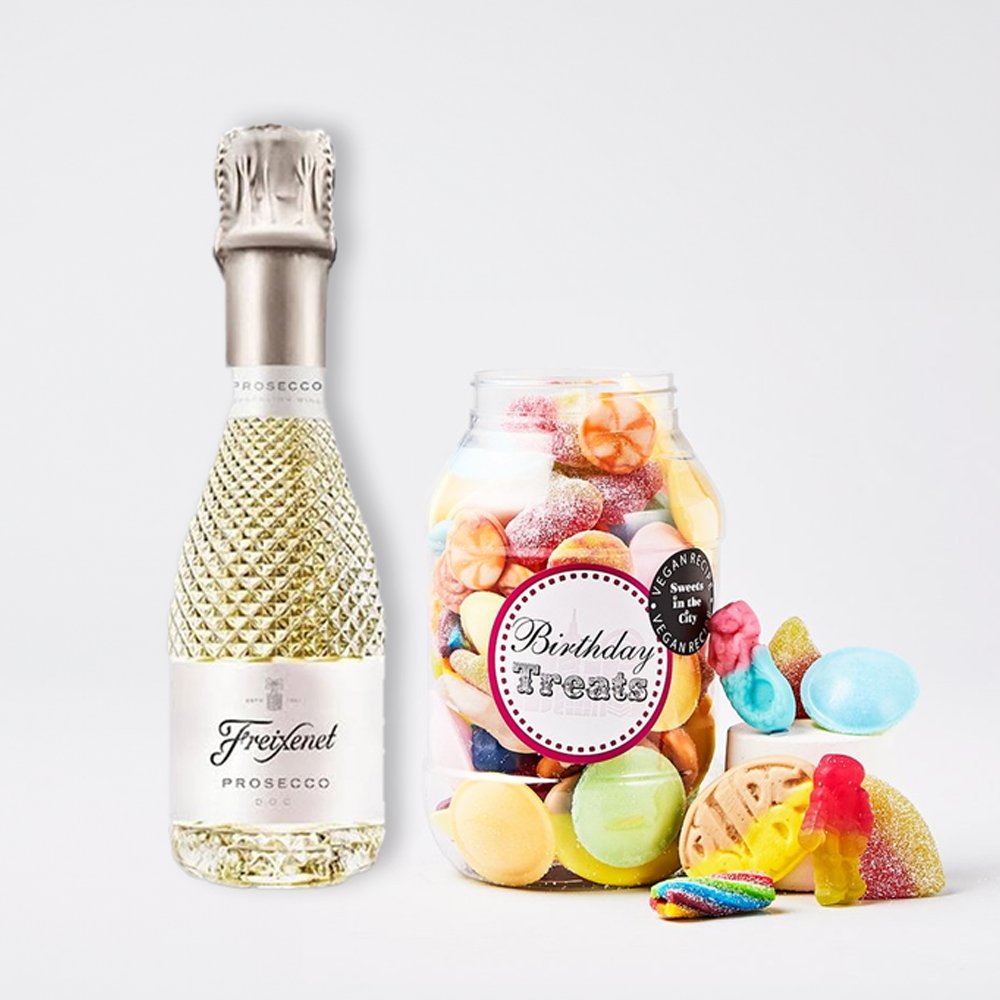 Sweets In The City Birthday Sweet Treats (450G) & Freixenet Prosecco 20Cl Alcohol