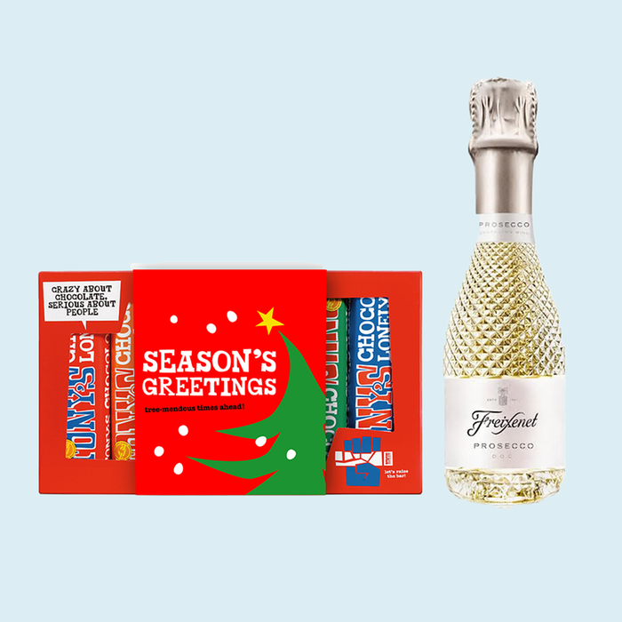 Tony's Seasons Greetings Chocolate Tasting Pack & Freixenet Prosecco 20cl