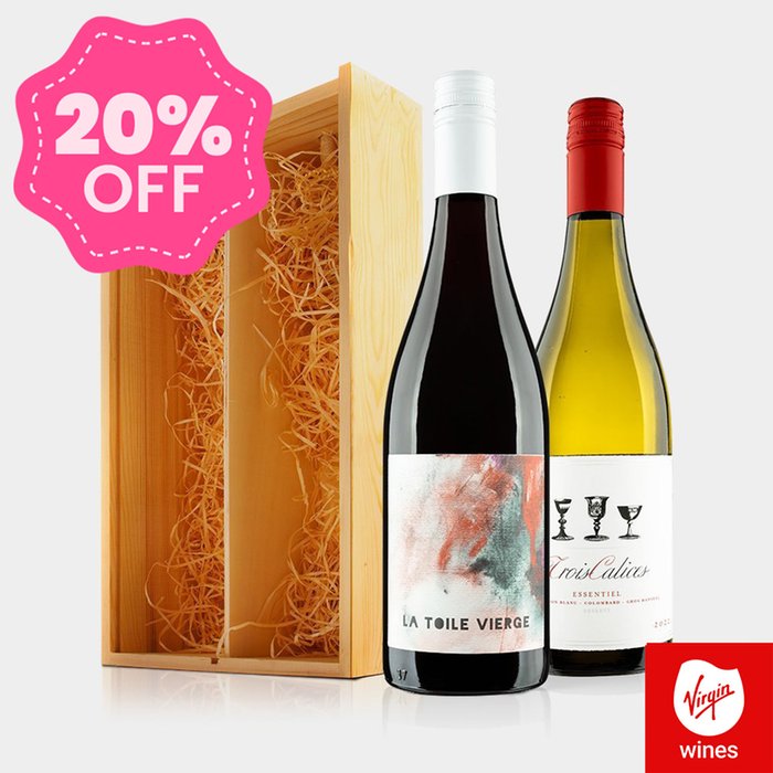 Virgin Wines French Wine Duo in Wooden Gift Box