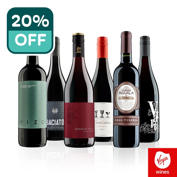 Virgin Wines Around Europe in 6 Red Wines Gift Set