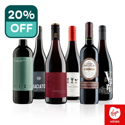 Virgin Wines Around Europe in 6 Red Wines Gift Set