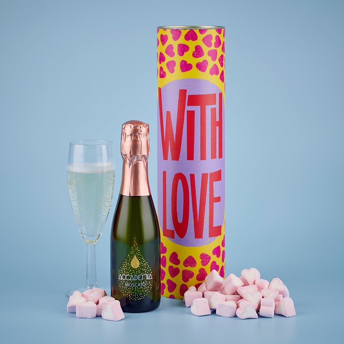 With Love 20cl Prosecco and Sweet Heart Gift Set