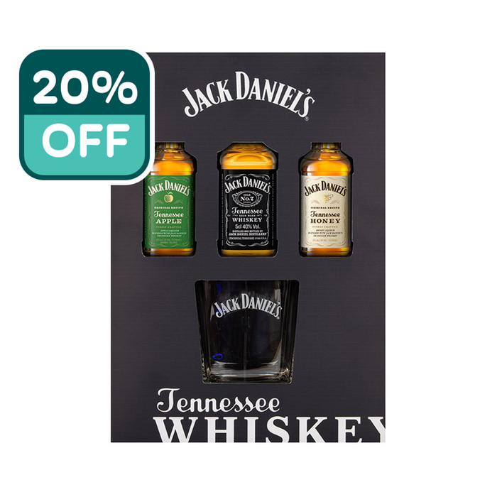 Jack Daniels Trio & Glass Gift Set