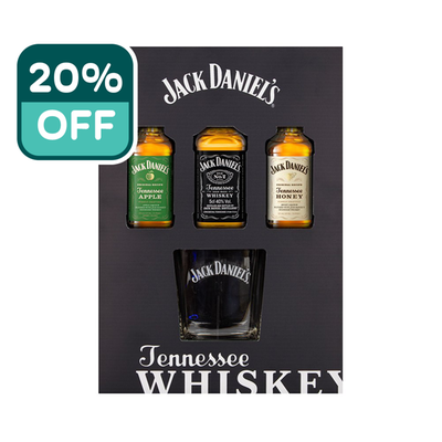 Jack Daniels Trio & Glass Gift Set