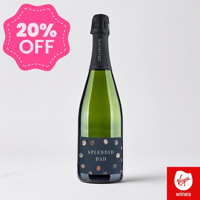 Personalised Virgin Wines 'Splendid Dad' Champagne 75cl