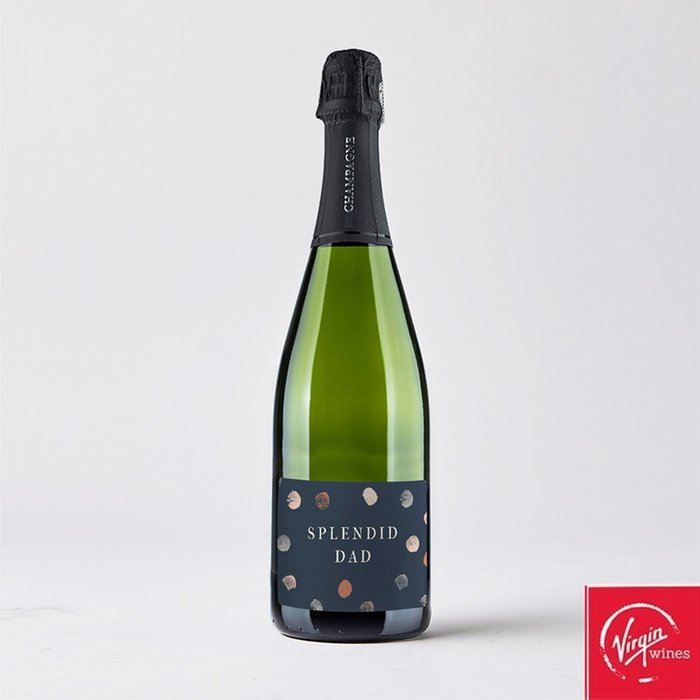 Personalised Virgin Wines 'Splendid Dad' Champagne 75cl