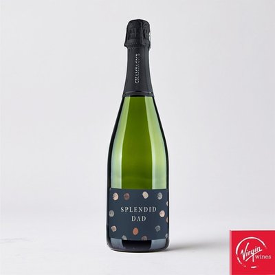 Personalised Virgin Wines 'Splendid Dad' Champagne 75cl