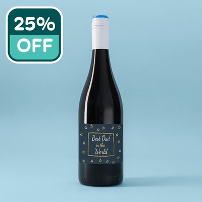 Personalised Virgin Wines Best Dad in The World Red Wine 75cl