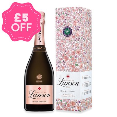 Lanson x Wimbledon Le Rosé Creation Brut NV 75cl in Pink Gift Box 