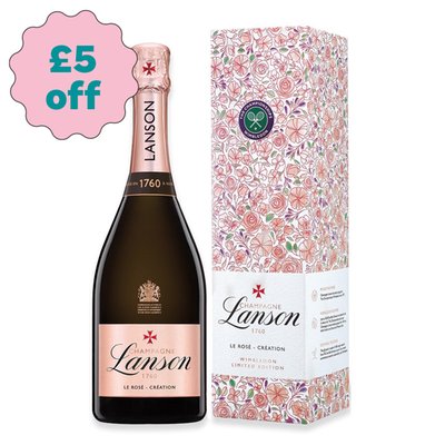 Lanson x Wimbledon Le Rosé Creation Brut NV 75cl in Pink Gift Box 