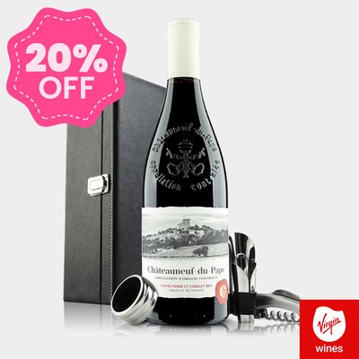 Virgin Wines Chateauneuf Du Pape with Accessories Gift Box