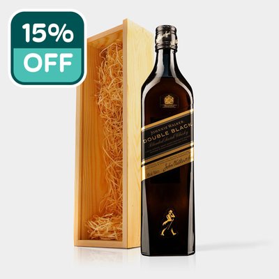 Johnnie Walker Double Black in Wooden Gift Box