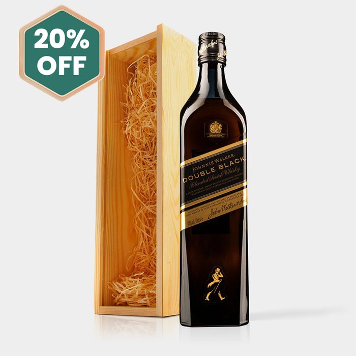 Johnnie Walker Double Black in Wooden Gift Box