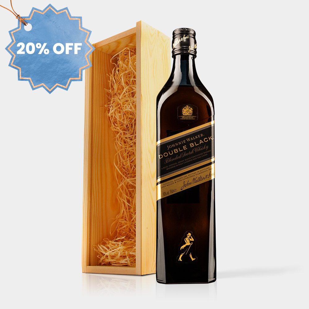 Virgin Wines Johnnie Walker Double Black In Wooden Gift Box