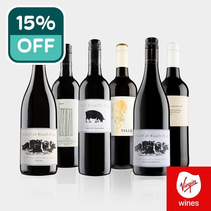 Virgin Wines Big Hitting Aussie Reds Gift Set (6 Bottles)