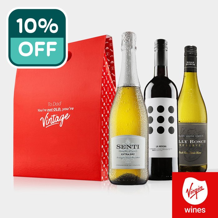 To Dad You're Not Old You're Vintage - Wine Trio with Prosecco