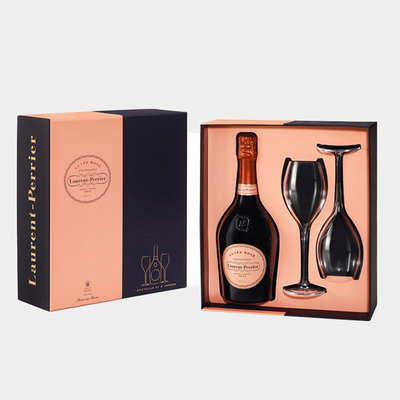 Laurent-Perrier Cuvée Rosé + 2 glasses