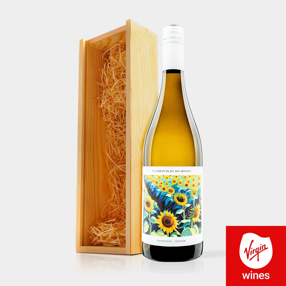 Virgin Wines French Viognier In Wooden White Wine Gift Box 75Cl