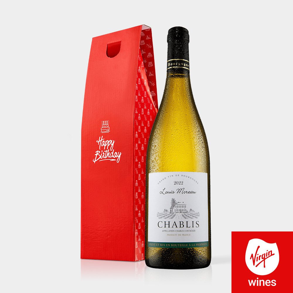 Virgin Wines Happy Birthday White Wine & Burgundy Gift Box 75Cl