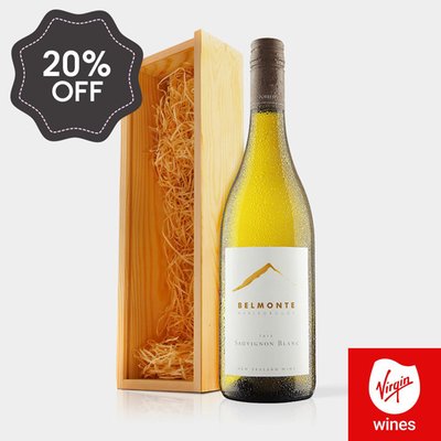Marlborough Sauvignon White Wine in Wooden Gift Box 75cl