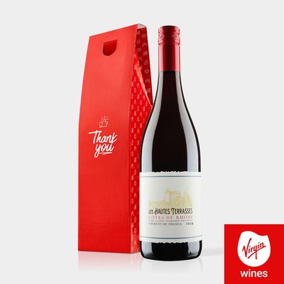 Cotes du Rhone Red Wine 75cl & Thank You Gift Box