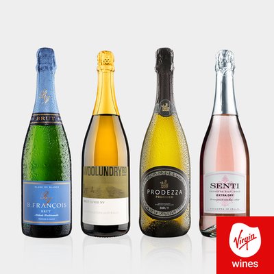 Virgin Wines 4 Bottle Sparkling Celebration Fizz Case 75cl