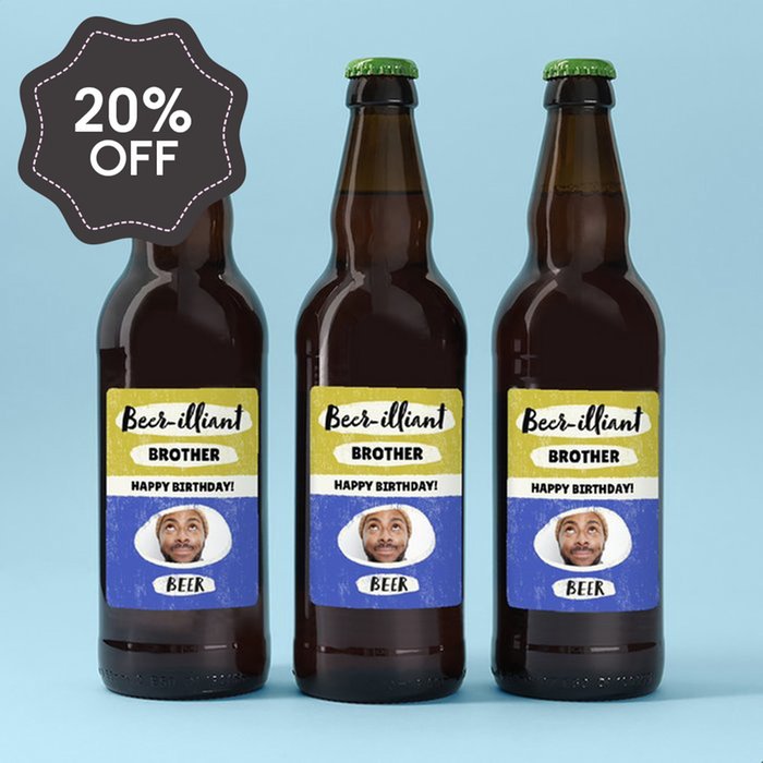 Happy Birthday Beer-illiant Brother Beer Trio 3x500ml