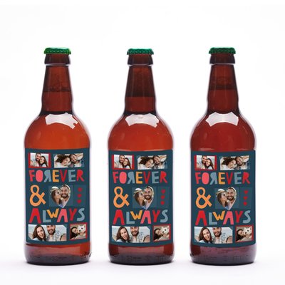Personalised Forever and Always Beer Trio 3x500ml