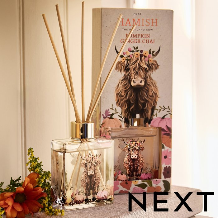 NEXT Hamish the Highland Cow Pumpkin & Gingeri 70ml Diffuser