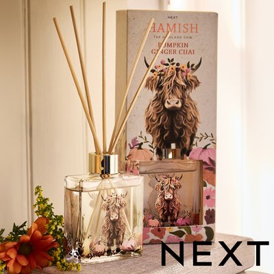 NEXT Hamish the Highland Cow Pumpkin & Gingeri 70ml Diffuser