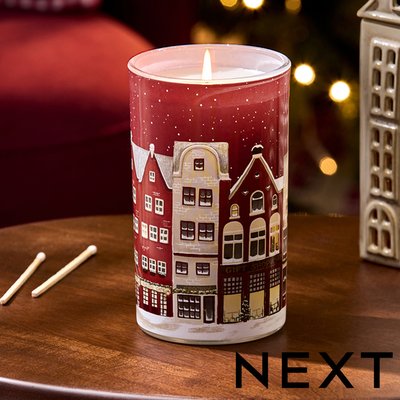 NEXT Festive Pillar Candle