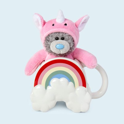 Tatty Teddy 16.5cm Rainbow Mug and Plush Unicorn Gift Set